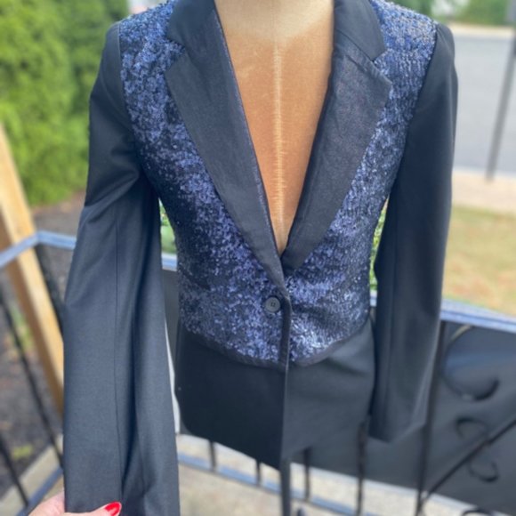 Elizabeth And James Sequin Tux Jacket - Picture 2 of 4